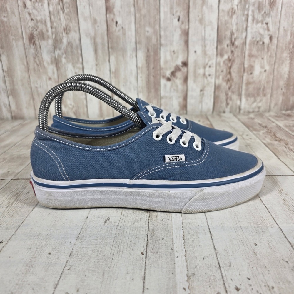 Vans Authentic Navy Blue Canvas Low Top Lace Up Sneakers Womens 7 Mens 5.5